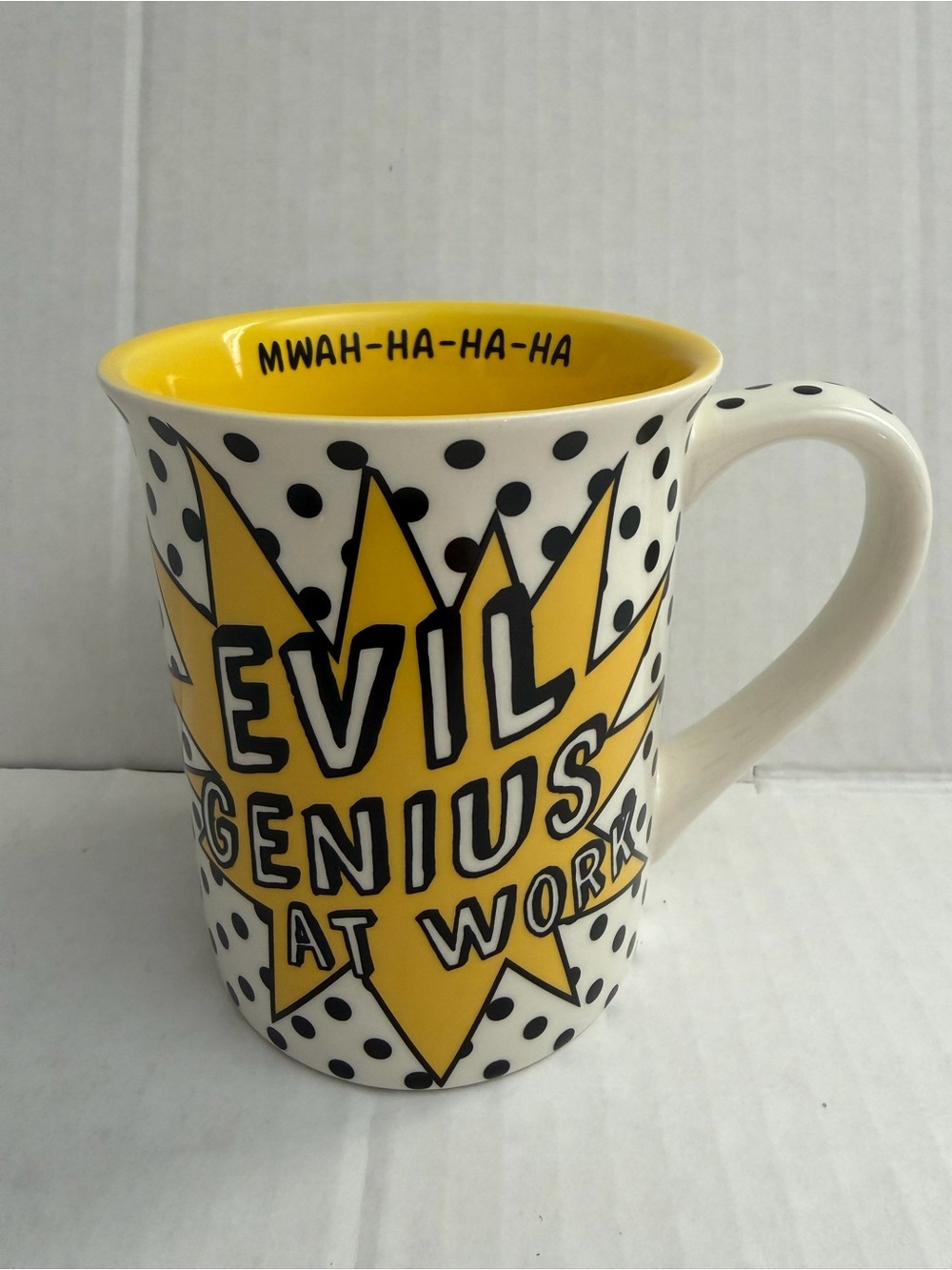 Our Name is Mud by Lorrie Veasey Evil Genius At Work  Ceramic Mug